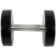 Гантель цільна професійна з поліуретановим покриттям LIFE FITNESS SC-80081-12 1шт 12кг чорний-червоний
