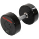Гантель цільна професійна з поліуретановим покриттям LIFE FITNESS SC-80081-30 1шт 30кг чорний-червоний