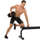 Гантель цільна професійна з поліуретановим покриттям LIFE FITNESS SC-80081-30 1шт 30кг чорний-червоний