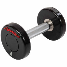 Гантель цільна професійна з поліуретановим покриттям LIFE FITNESS SC-80081-4 1шт 4кг чорний-червоний