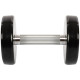 Гантель цільна професійна з поліуретановим покриттям LIFE FITNESS SC-80081-6 1шт 6кг чорний-червоний