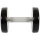Гантель цільна професійна з поліуретановим покриттям LIFE FITNESS SC-80081-8 1шт 8кг чорний-червоний