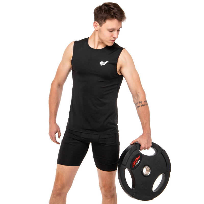 Млинці диски гумові з потрійним хватом та металевою втулкою LIFE FITNESS SC-80154B-25 51мм 25кг чорний