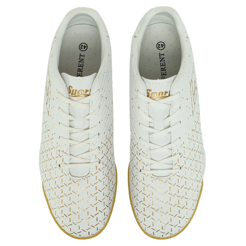 Сороконіжки футбольні DIFFERENT SPORT SG-301307-1 розмір 40-45 білий-золотий