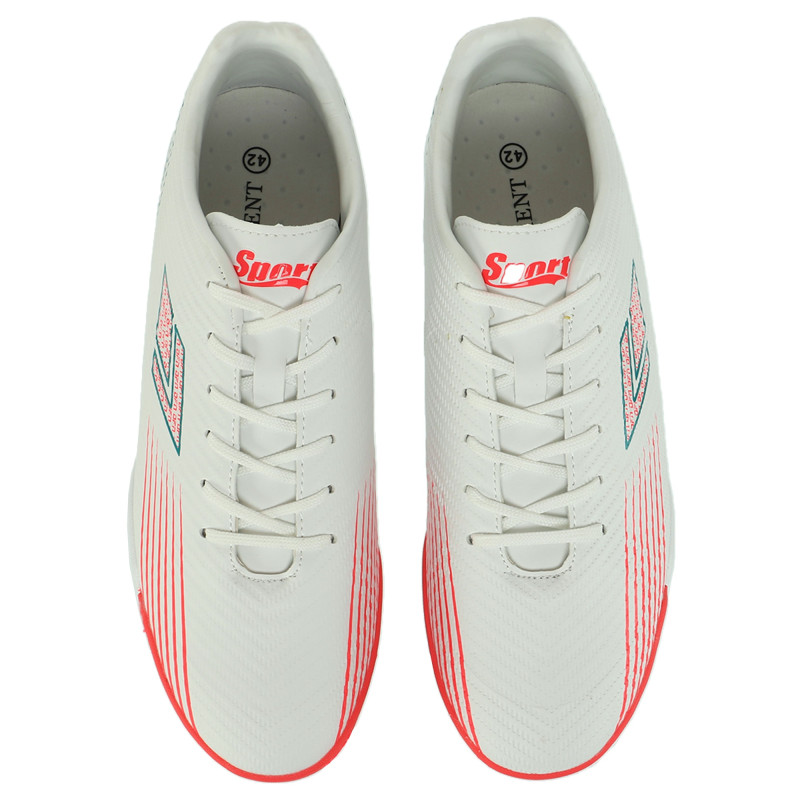 Сороконіжки футбольні DIFFERENT SPORT SG-301315-4 розмір 40-45 білий-червоний