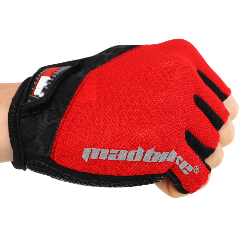 Рукавички велосипедні велоперчатки з відкритими пальцями MADBIKE SK-06 S-XL кольори в асортименті