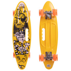 Пенні борд Penny Board круїзер пластиковий з колесами які світяться та ручкою для перенесення 24