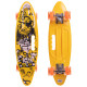 Пенні борд Penny Board круїзер пластиковий з колесами які світяться та ручкою для перенесення 24