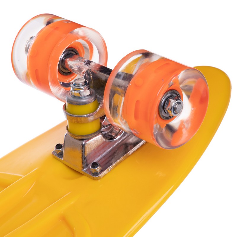 Пенні борд Penny Board круїзер пластиковий з колесами які світяться та ручкою для перенесення 24