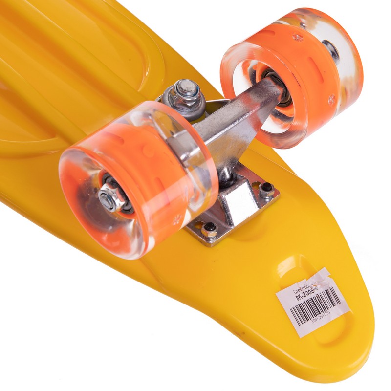 Пенні борд Penny Board круїзер пластиковий з колесами які світяться та ручкою для перенесення 24