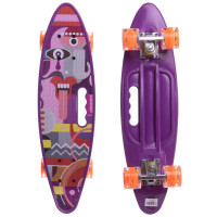 Пенні борд Penny Board круїзер пластиковий з колесами які світяться та ручкою для перенесення 24