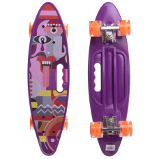 Пенні борд Penny Board круїзер пластиковий з колесами які світяться та ручкою для перенесення 24