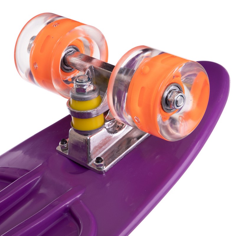 Пенні борд Penny Board круїзер пластиковий з колесами які світяться та ручкою для перенесення 24