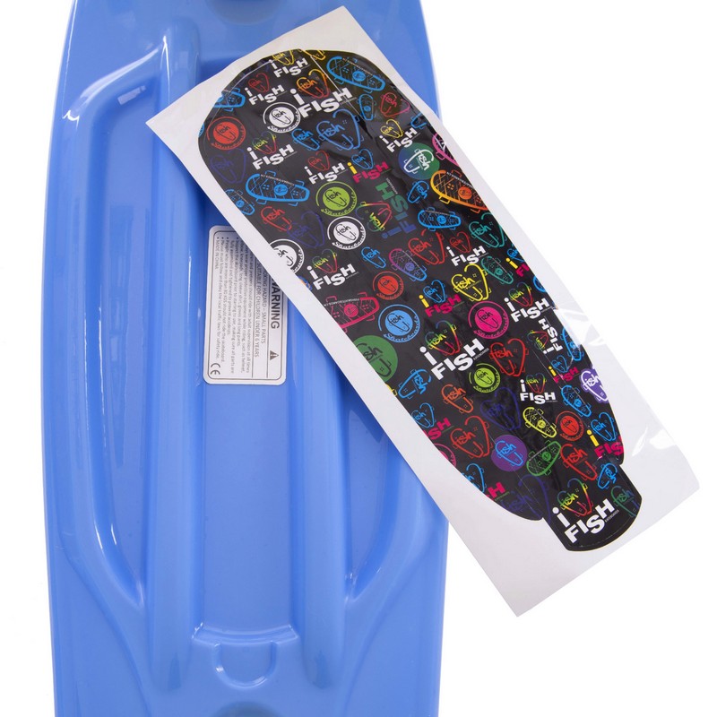 Пенні борд Penny Board круїзер пластиковий з колесами які світяться FISH SK-405-10 синій-жовтий