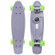 Пенні борд Penny Board круїзер пластиковий з колесами які світяться FISH SK-405-12 сірий-салатовий