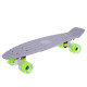 Пенні борд Penny Board круїзер пластиковий з колесами які світяться FISH SK-405-12 сірий-салатовий