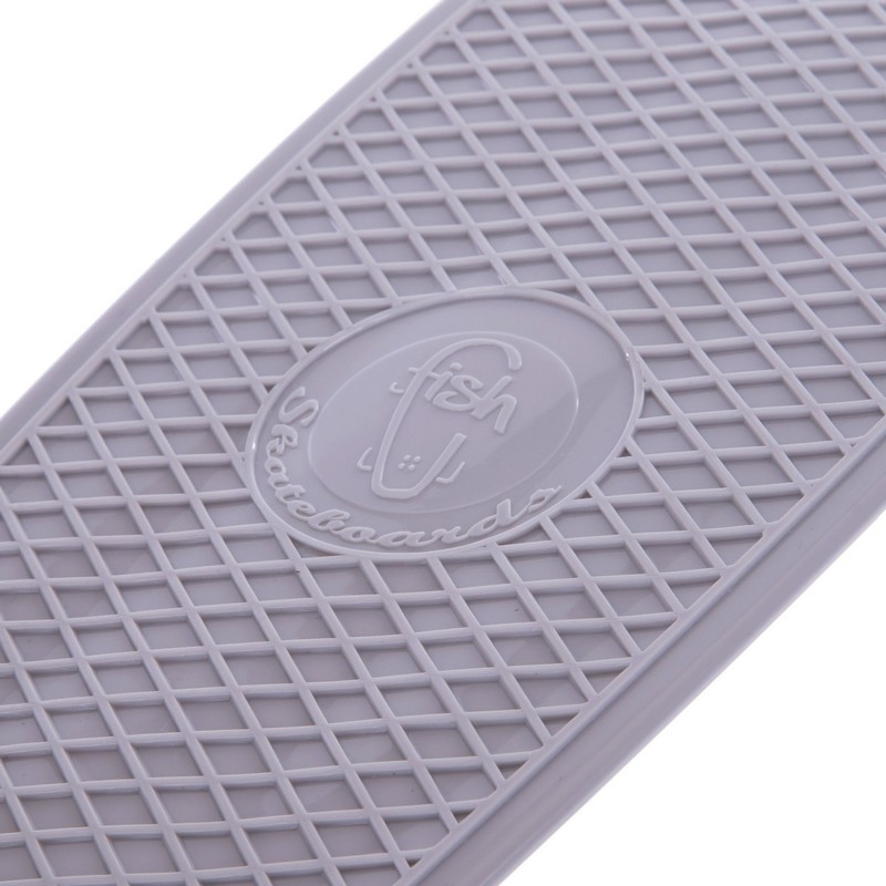 Пенні борд Penny Board круїзер пластиковий з колесами які світяться FISH SK-405-12 сірий-салатовий
