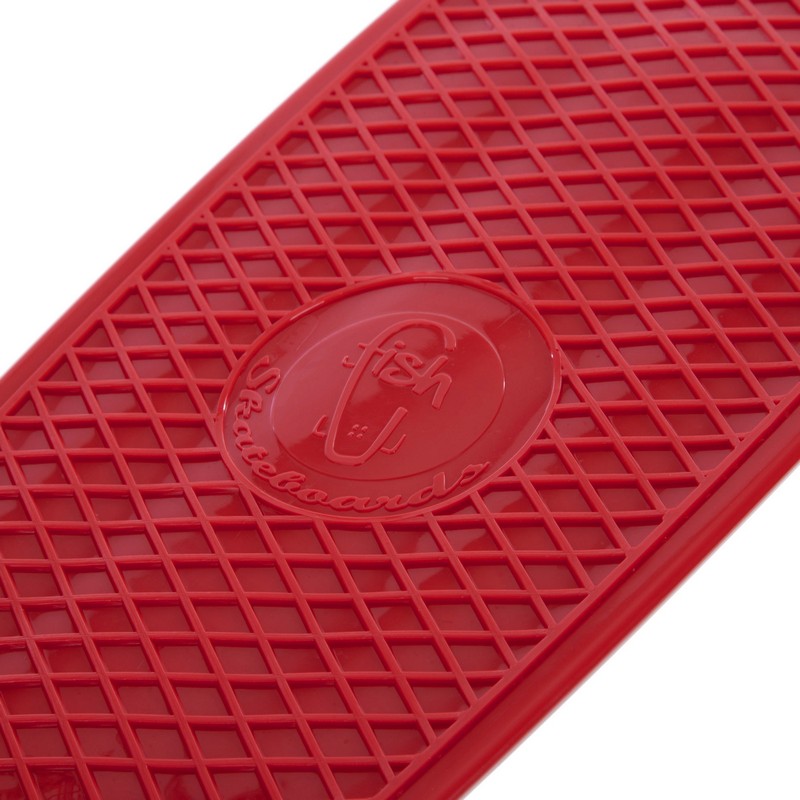 Пенні борд Penny Board круїзер пластиковий з колесами які світяться FISH SK-405-15 червоний-чорний-жовтий