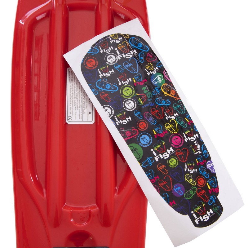 Пенні борд Penny Board круїзер пластиковий з колесами які світяться FISH SK-405-15 червоний-чорний-жовтий