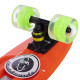 Пенні борд Penny Board круїзер пластиковий з колесами які світяться FISH SK-405-3 помаранчевий-чорний-зелений