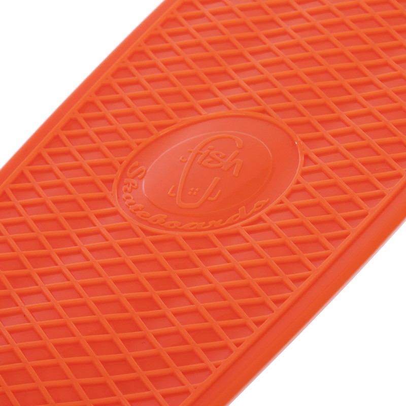 Пенні борд Penny Board круїзер пластиковий з колесами які світяться FISH SK-405-3 помаранчевий-чорний-зелений