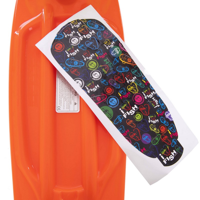 Пенні борд Penny Board круїзер пластиковий з колесами які світяться FISH SK-405-3 помаранчевий-чорний-зелений