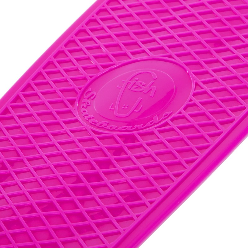 Пенні борд Penny Board круїзер пластиковий з колесами які світяться FISH SK-405-5 рожевий-білий-салатовий