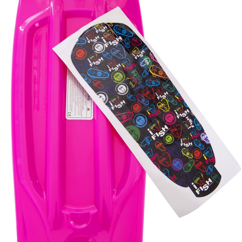 Пенні борд Penny Board круїзер пластиковий з колесами які світяться FISH SK-405-5 рожевий-білий-салатовий