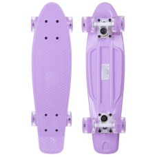 Пенні борд Penny Board круїзер пластиковий з колесами які світяться FISH SK-405-6 фіолетовий-білий