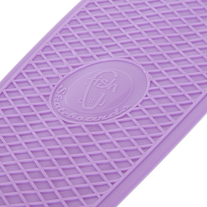 Пенні борд Penny Board круїзер пластиковий з колесами які світяться FISH SK-405-6 фіолетовий-білий