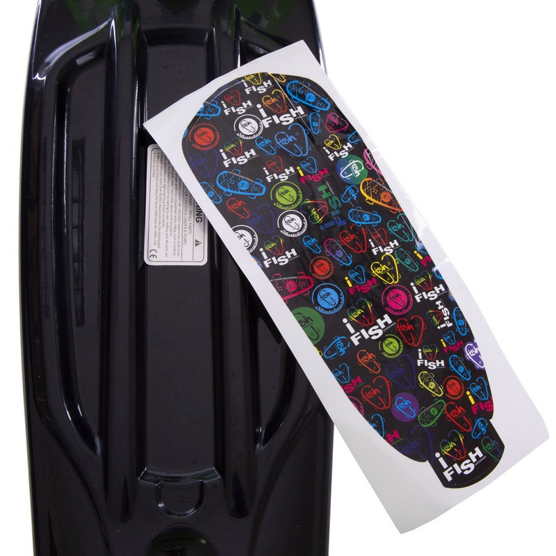 Пенні борд Penny Board круїзер пластиковий з колесами які світяться FISH SK-405-7 чорний-салатовий-салатовий