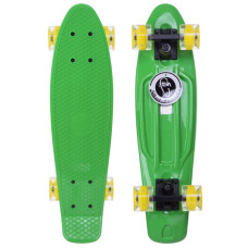Пенні борд Penny Board круїзер пластиковий з колесами які світяться FISH SK-405-8 салатовий-чорний-жовтий