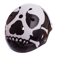 Шолом казанок захисний Zelart SKULL SK-5616-015 L-54-56 чорний-білий