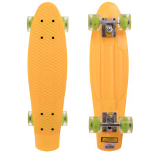 Пенні борд Penny Board круїзер пластиковий з колесами які світяться SP-Sport SK-5672-1 жовтий-салатовий