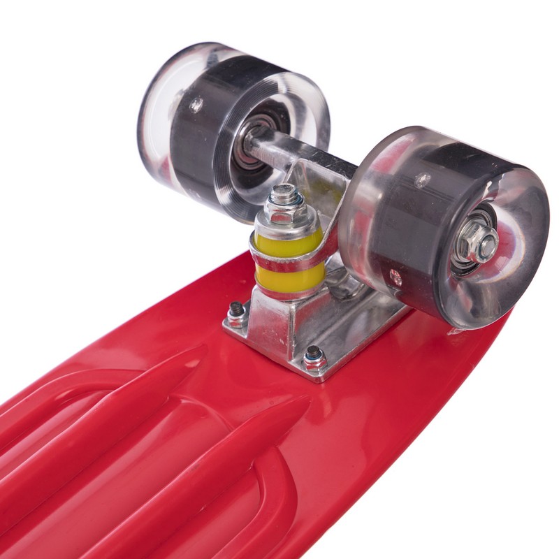 Пенні борд Penny Board круїзер пластиковий з колесами які світяться SP-Sport SK-5672-10 червоний-чорний