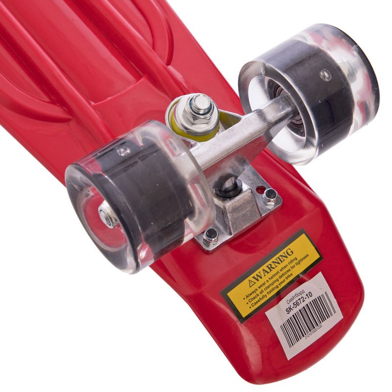 Пенні борд Penny Board круїзер пластиковий з колесами які світяться SP-Sport SK-5672-10 червоний-чорний