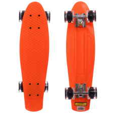 Пенні борд Penny Board круїзер пластиковий з колесами які світяться SP-Sport SK-5672-11 помаранчевий-чорний