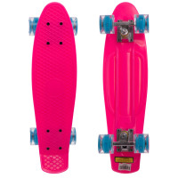 Пенні борд Penny Board круїзер пластиковий з колесами які світяться SP-Sport SK-5672-4 рожевий-блакитний