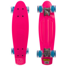 Пенні борд Penny Board круїзер пластиковий з колесами які світяться SP-Sport SK-5672-4 рожевий-блакитний