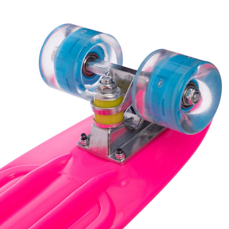 Пенні борд Penny Board круїзер пластиковий з колесами які світяться SP-Sport SK-5672-4 рожевий-блакитний
