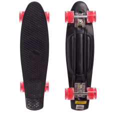 Пенні борд Penny Board круїзер пластиковий з колесами які світяться SP-Sport SK-5672-5 чорний-червоний