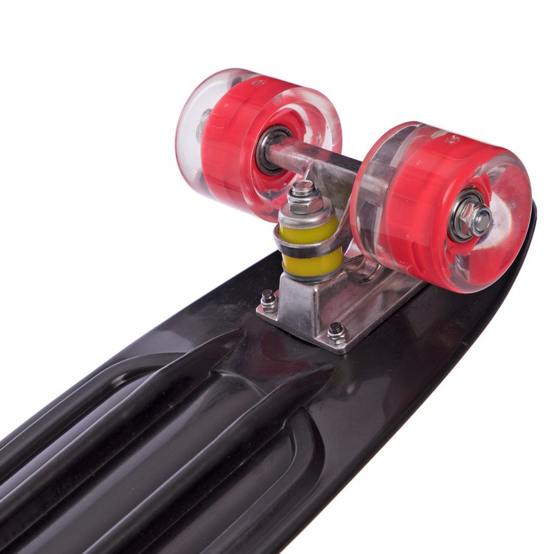 Пенні борд Penny Board круїзер пластиковий з колесами які світяться SP-Sport SK-5672-5 чорний-червоний