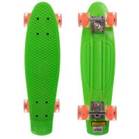 Пенні борд Penny Board круїзер пластиковий з колесами які світяться SP-Sport SK-5672-7 салатовий-помаранчевий