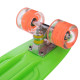 Пенні борд Penny Board круїзер пластиковий з колесами які світяться SP-Sport SK-5672-7 салатовий-помаранчевий