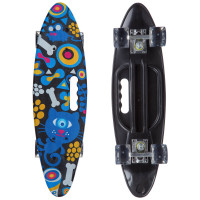 Пенні борд Penny Board круїзер пластиковий з колесами які світяться та ручкою для перенесення 24