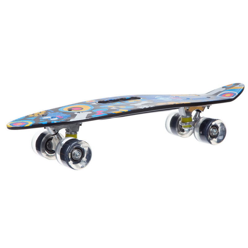 Пенні борд Penny Board круїзер пластиковий з колесами які світяться та ручкою для перенесення 24