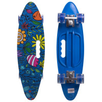 Пенні борд Penny Board круїзер пластиковий з колесами які світяться та ручкою для перенесення 24