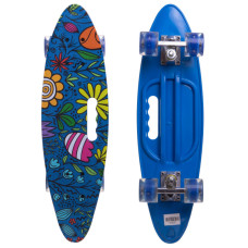 Пенні борд Penny Board круїзер пластиковий з колесами які світяться та ручкою для перенесення 24