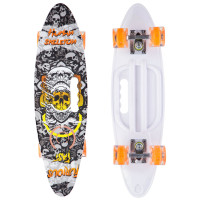 Пенні борд Penny Board круїзер пластиковий з колесами які світяться та ручкою для перенесення 24