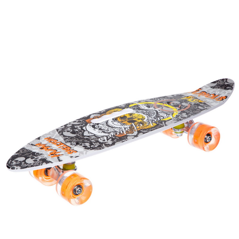 Пенні борд Penny Board круїзер пластиковий з колесами які світяться та ручкою для перенесення 24